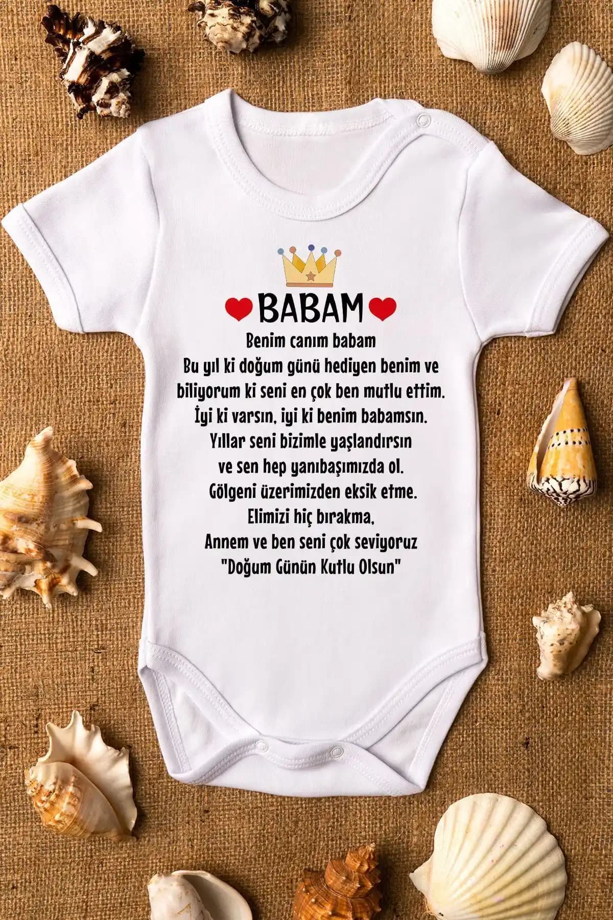 Overoz Organik %100 Pamuk Doğumgünü Baba Baskılı Bebek Body: Sağlıklı ve Şık Tasarım