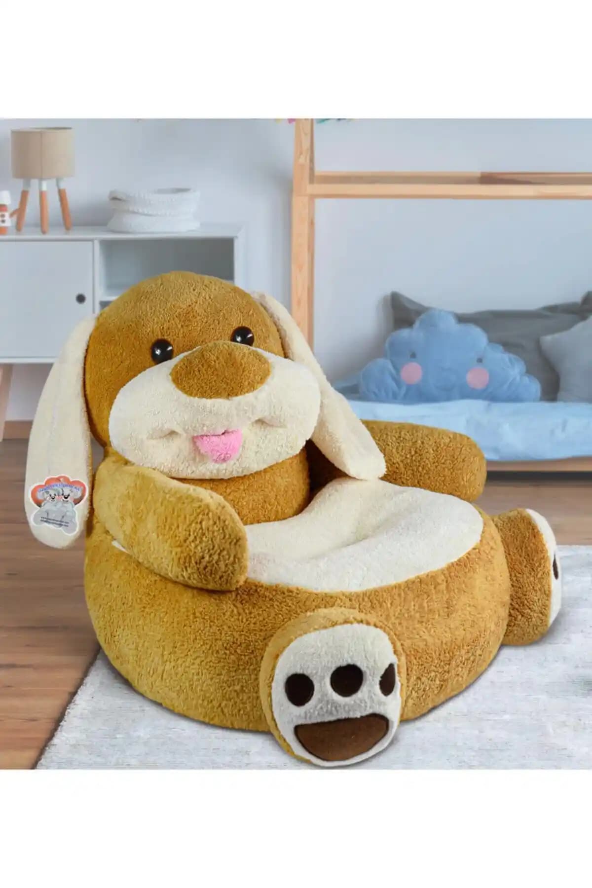 Özgüner Oyuncak Köpek Peluş Bebek Çocuk Koltuğu Güvenli ve Dayanıklı Tasarım