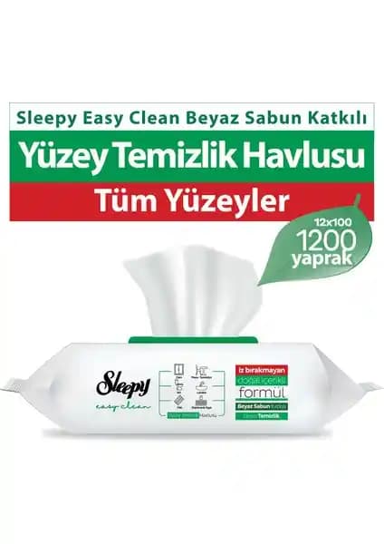 Sleepy Easy Clean Yüzey Temizlik Havlusu ve Mendili ile Günlük Temizlikte Pratik ve Hijyenik Çözüm