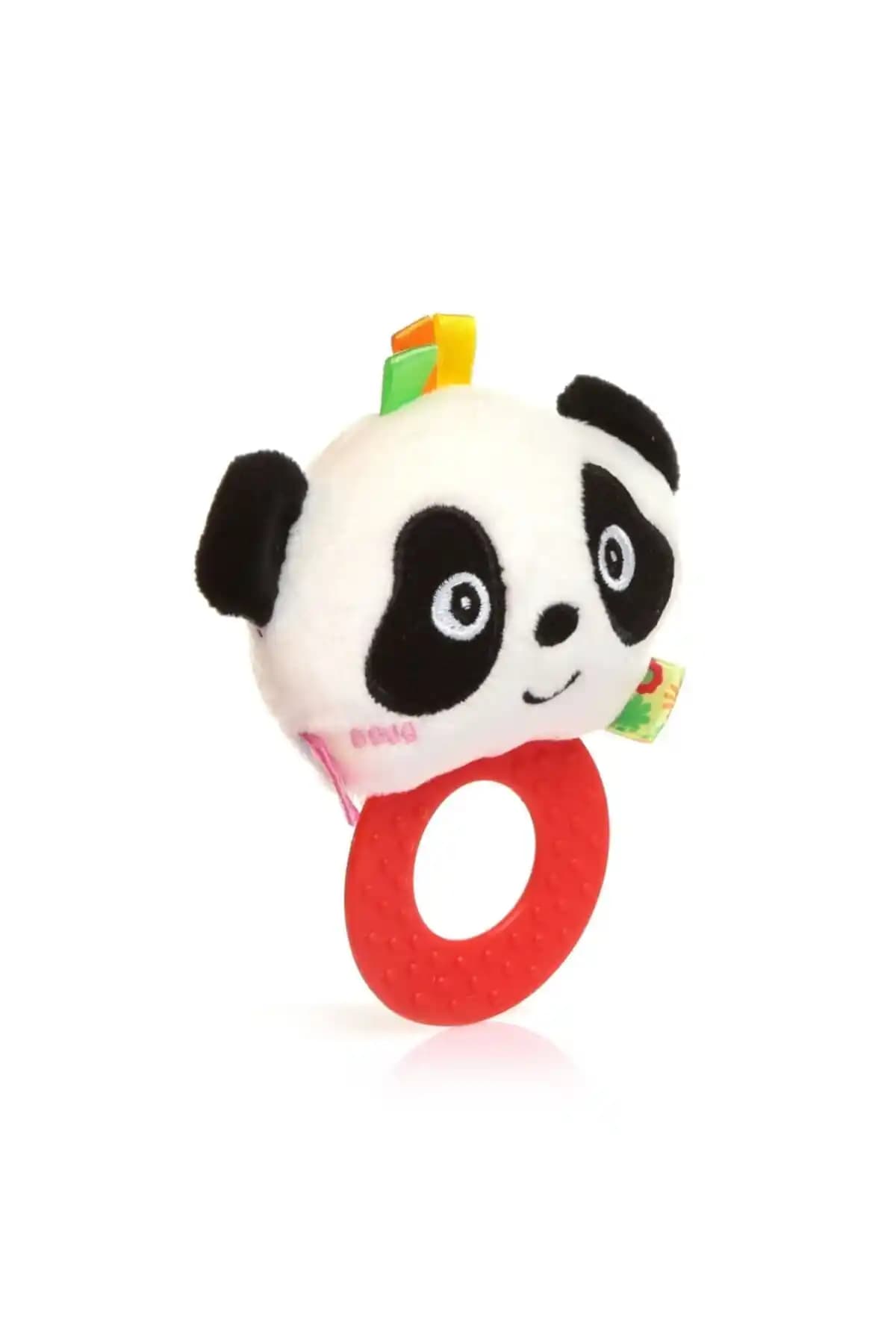 Sozzy Toys Çıngıraklı Dişlik Pandam Bebekler İçin Güvenli ve Eğlenceli Diş Çıkarma Oyuncağı