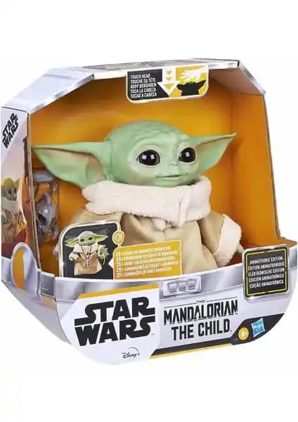Star Wars Baby Yoda Sesli ve Hareketli Animatronic Figürü: Koleksiyon ve Oyun İçin Uygun
