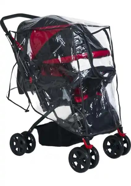 Tommybaby Fermuarlı 14 Micron Lüx Bebek Arabası Yağmurluğu Güvenilir ve Dayanıklı Koruma