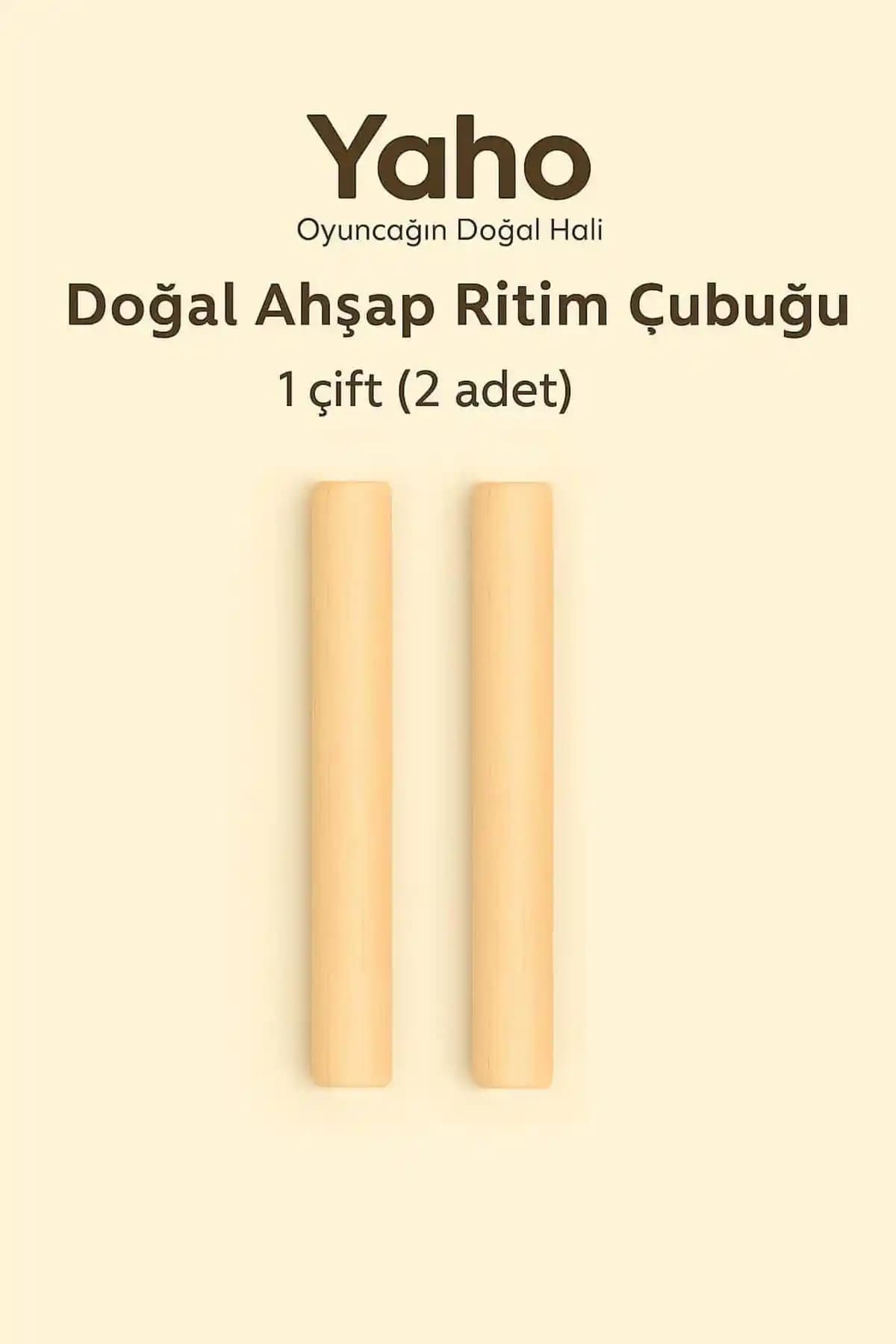 YAHO Ahşap Ritim Çubuğu Seti Çocukların Gelişimine Destek Sağlayan Güvenli ve Estetik Oyuncak